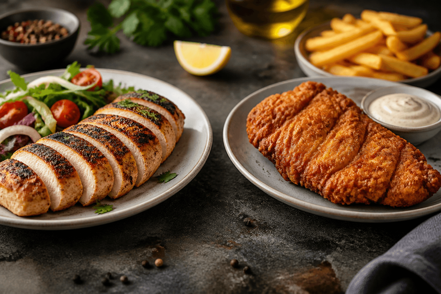 Calories in Chicken Breast: 100 g, One Breast, Grilled vs Fried